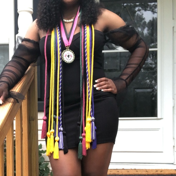 Mesh Puff Long Sleeve Dress - Picture 8 of 8